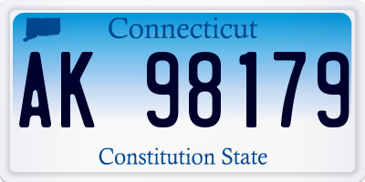 CT license plate AK98179