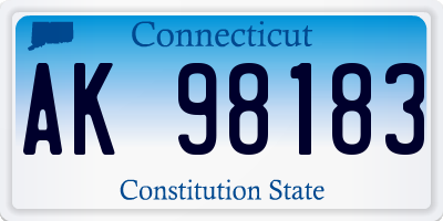 CT license plate AK98183
