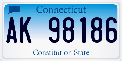 CT license plate AK98186