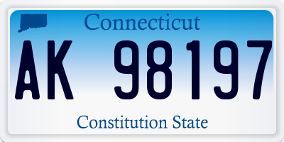 CT license plate AK98197