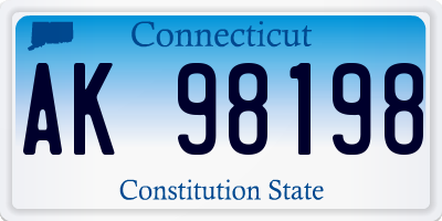 CT license plate AK98198