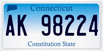 CT license plate AK98224