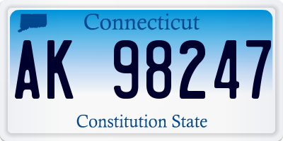 CT license plate AK98247