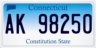 CT license plate AK98250