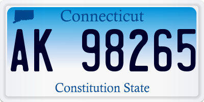 CT license plate AK98265