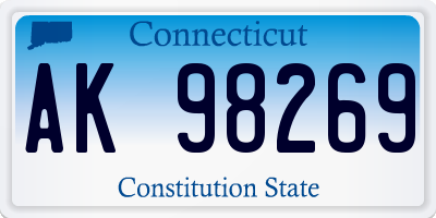 CT license plate AK98269