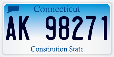 CT license plate AK98271