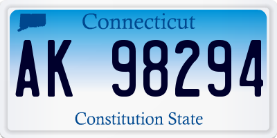 CT license plate AK98294