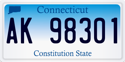 CT license plate AK98301