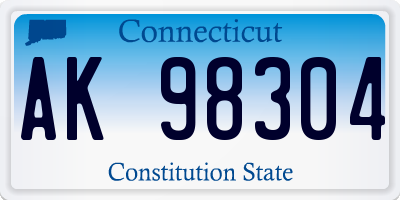 CT license plate AK98304