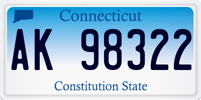 CT license plate AK98322