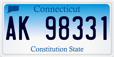 CT license plate AK98331