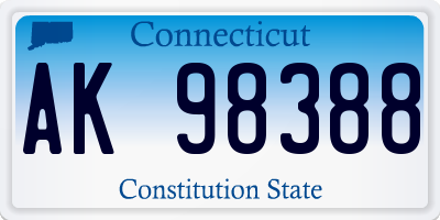 CT license plate AK98388