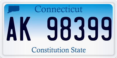 CT license plate AK98399