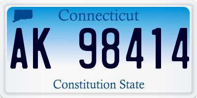 CT license plate AK98414
