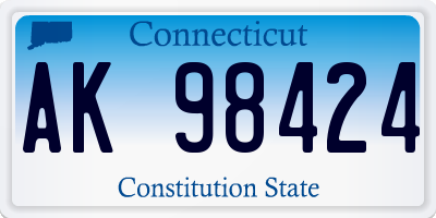 CT license plate AK98424