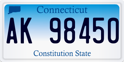 CT license plate AK98450