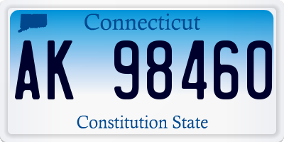 CT license plate AK98460