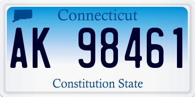 CT license plate AK98461