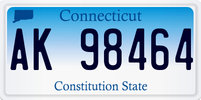 CT license plate AK98464