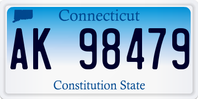 CT license plate AK98479
