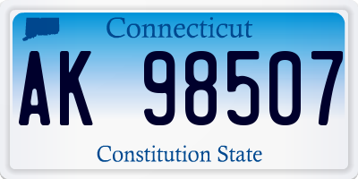 CT license plate AK98507