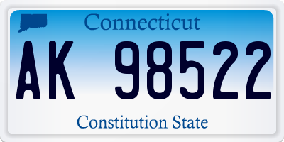 CT license plate AK98522