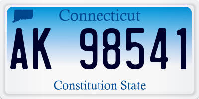 CT license plate AK98541