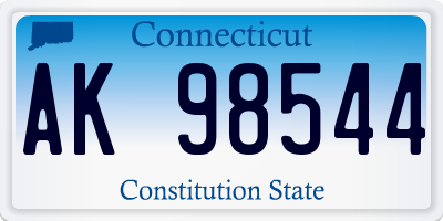 CT license plate AK98544
