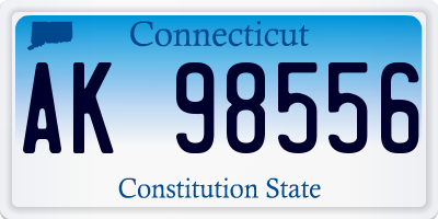 CT license plate AK98556
