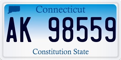 CT license plate AK98559