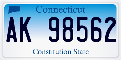 CT license plate AK98562
