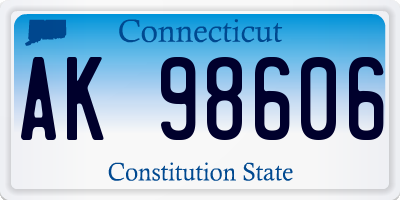 CT license plate AK98606