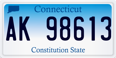 CT license plate AK98613