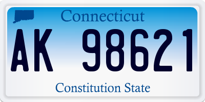 CT license plate AK98621