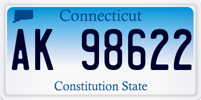 CT license plate AK98622