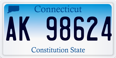 CT license plate AK98624