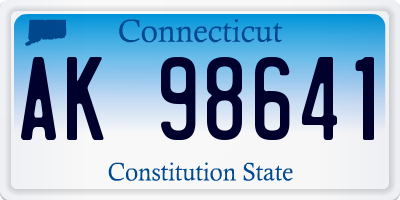CT license plate AK98641