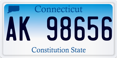 CT license plate AK98656
