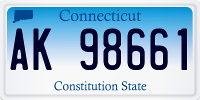 CT license plate AK98661