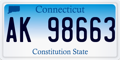 CT license plate AK98663