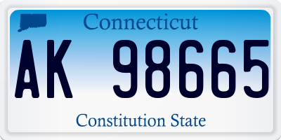 CT license plate AK98665