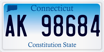 CT license plate AK98684