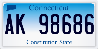 CT license plate AK98686