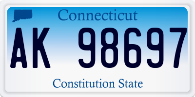 CT license plate AK98697