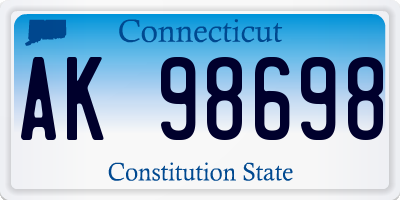 CT license plate AK98698