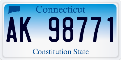 CT license plate AK98771