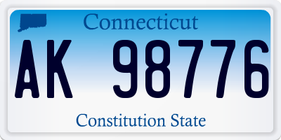 CT license plate AK98776