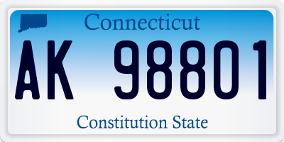 CT license plate AK98801