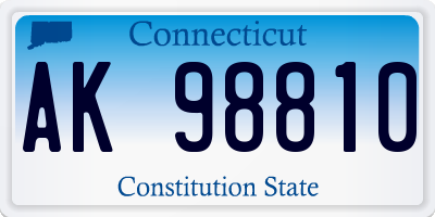 CT license plate AK98810
